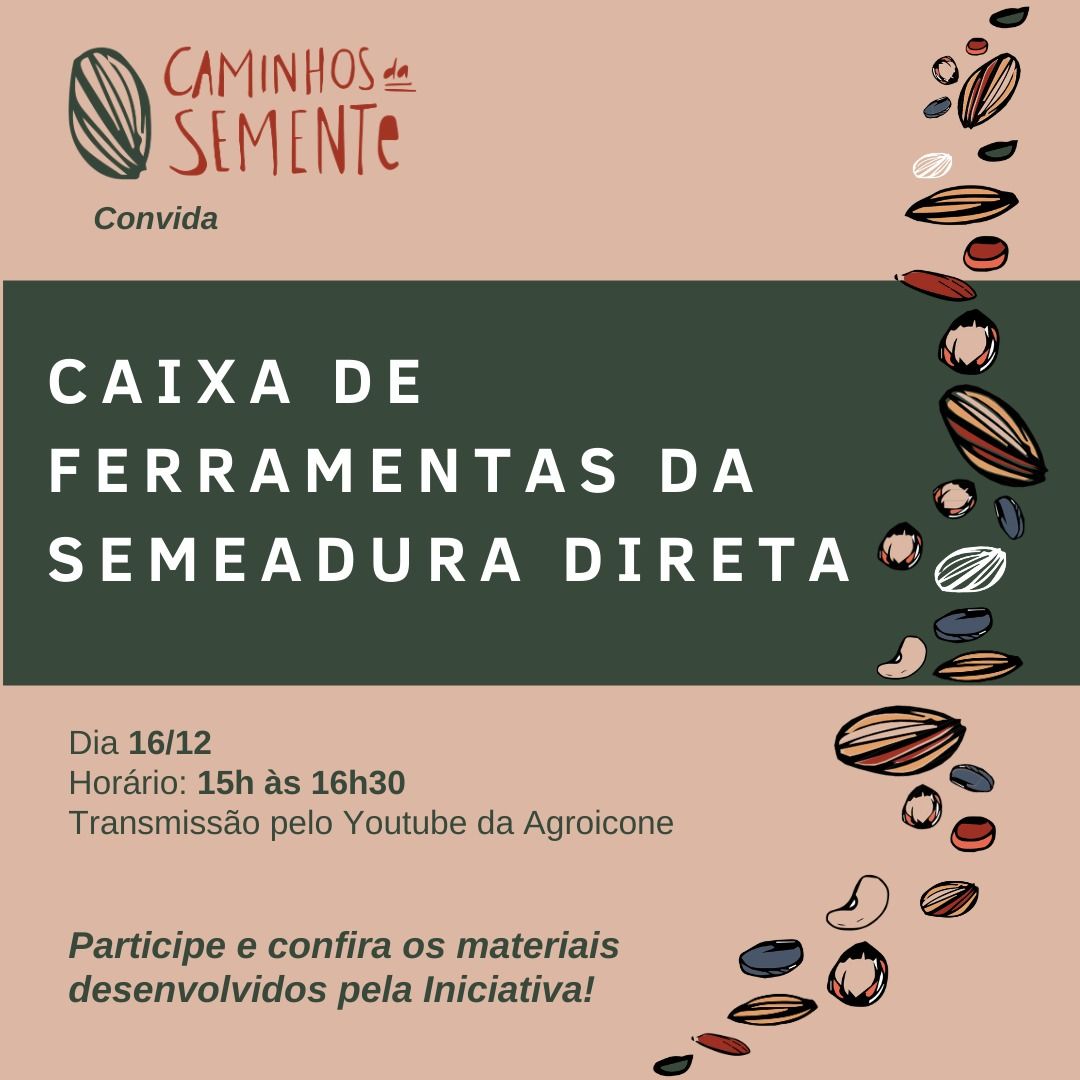 Iniciativa Caminhos da Semente lança  “Caixa de ferramentas da semeadura direta” no dia 16/12
